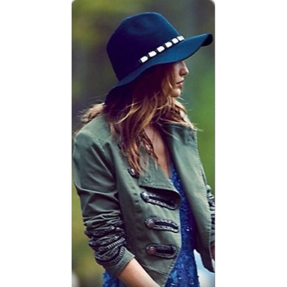 Free People Jackets & Blazers - Free People Green Cropped Military Band Jacket 6| Napoleoncore Indie Sleaze Boho